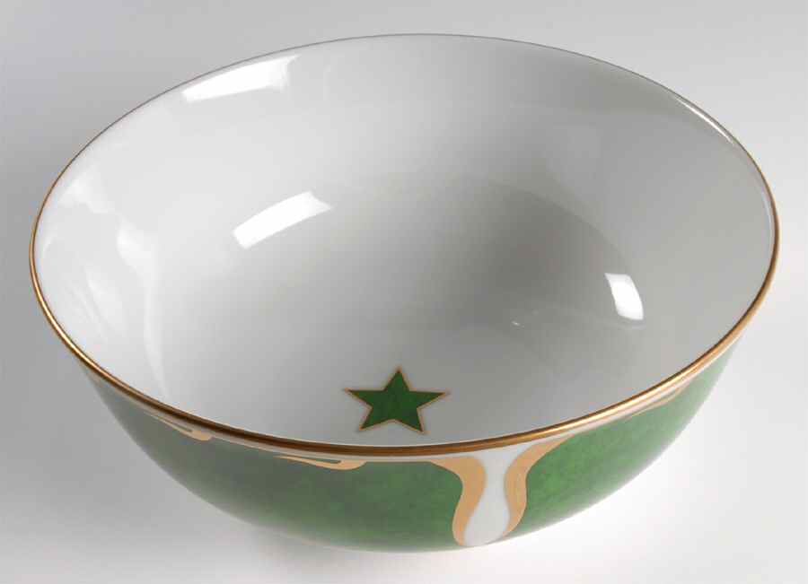 Imperial Malachite 9" Round Vegetable Bowl by Lynn Chase-1