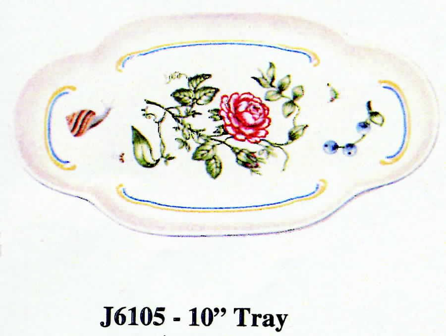 Jardin 10" Oval Tray by Lynn Chase-1