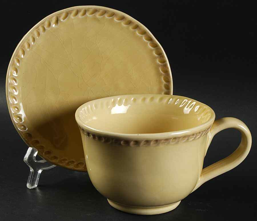 Mano Flat Cup & Saucer Set by Crate & Barrel-1