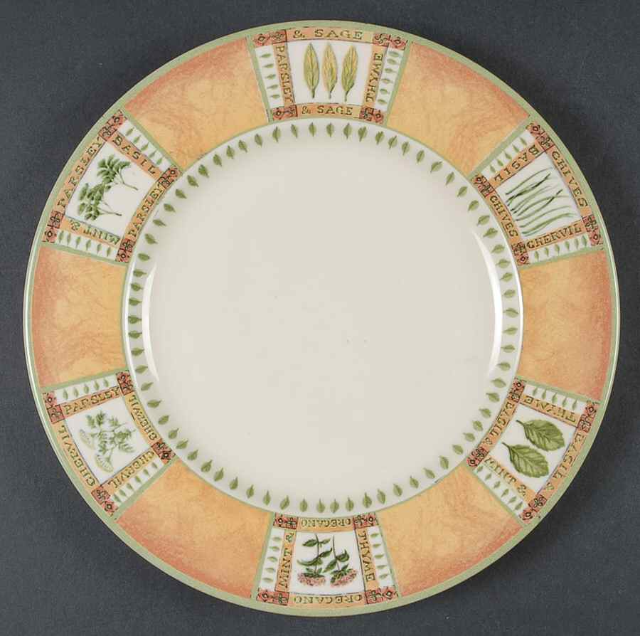 Antique Herbs Salad Plate by Cloverleaf (England)-1
