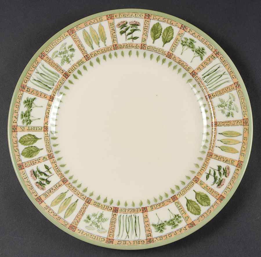 Antique Herbs Dinner Plate by Cloverleaf (England)-1