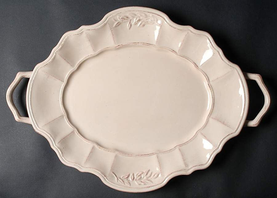 Tabla Cream 22" Oval Handled Platter by Charter Club-1