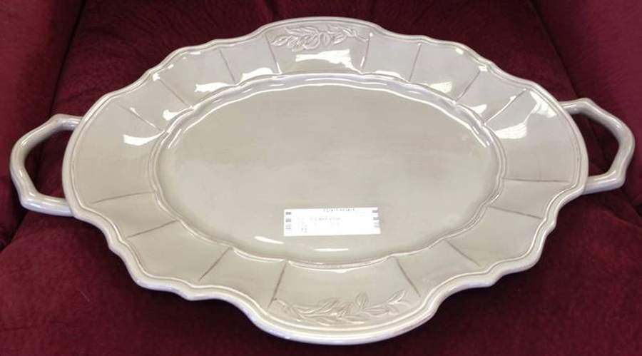 Tabla Latte 22" Oval Handled Platter by Charter Club-1