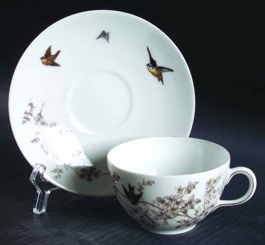 CHF1088 Flat Cup & Saucer Set by Charles Field Haviland-1