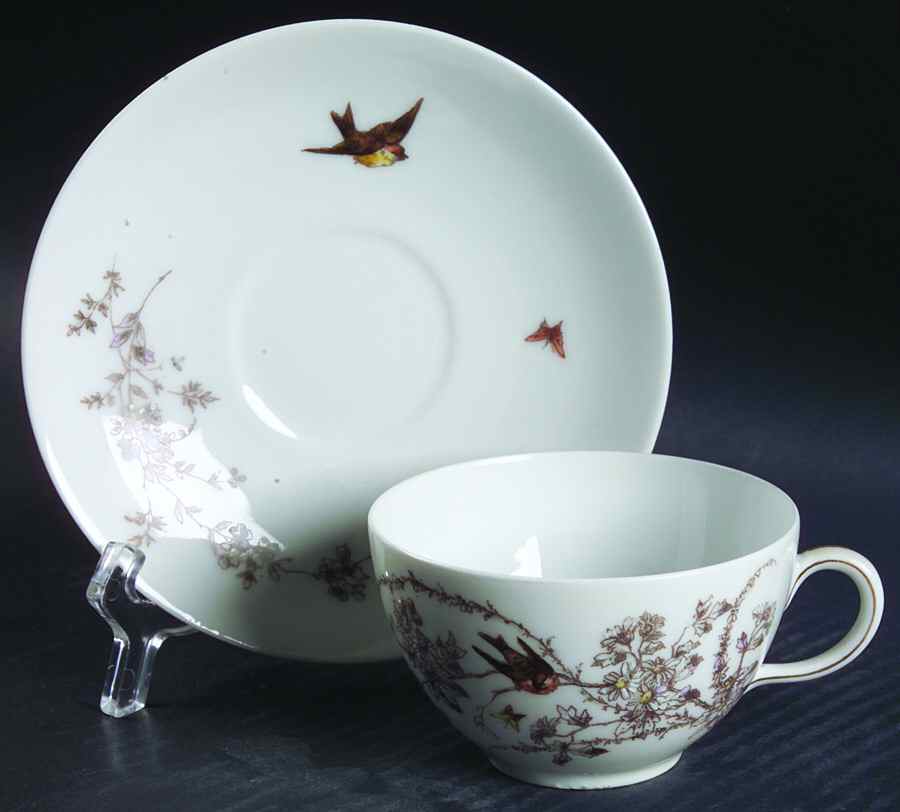 CHF1088 Flat Cup & Saucer Set by Charles Field Haviland-1