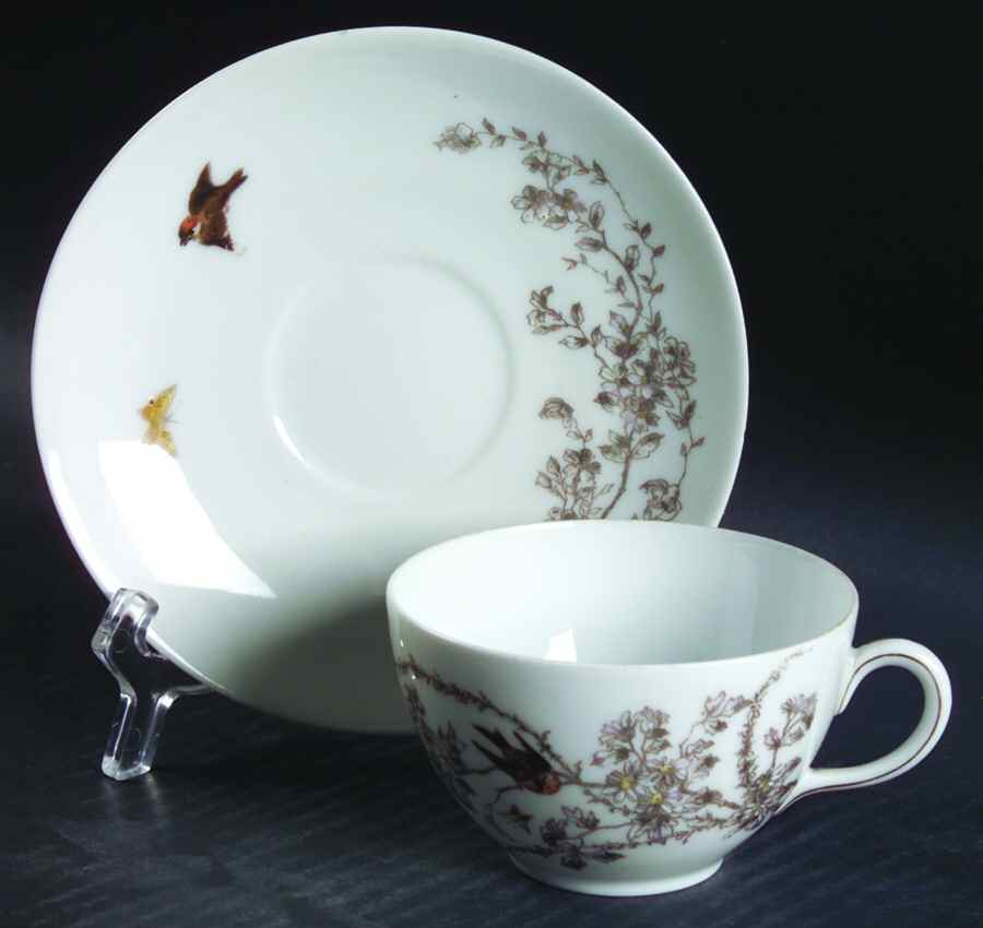 CHF1088 Flat Cup & Saucer Set by Charles Field Haviland-1