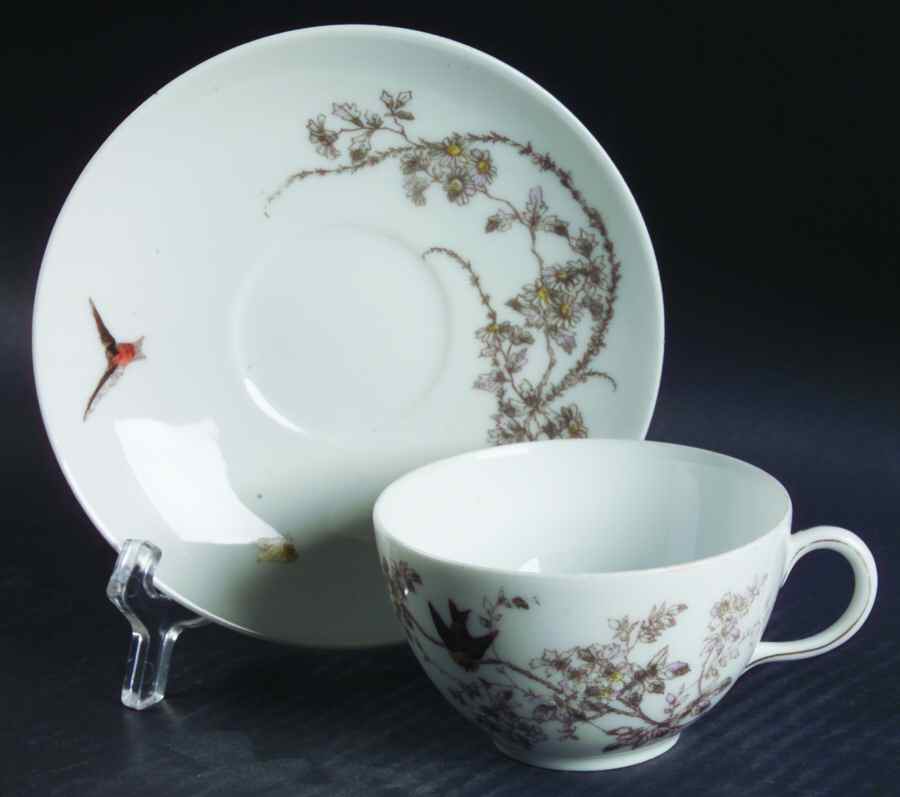 CHF1088 Flat Cup & Saucer Set by Charles Field Haviland-1