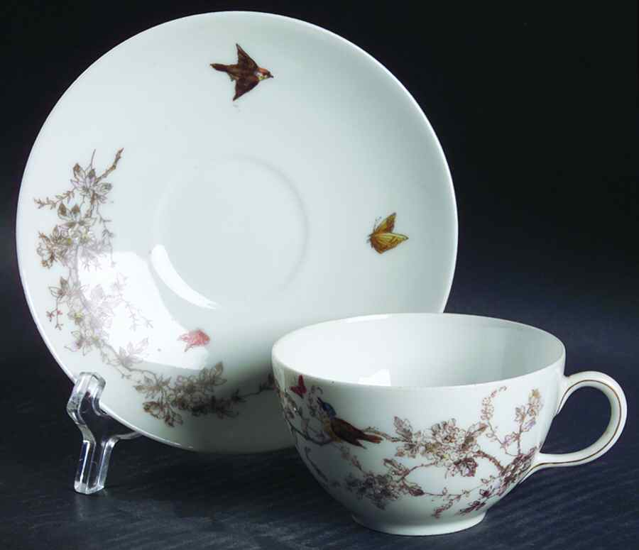 CHF1088 Flat Cup & Saucer Set by Charles Field Haviland-1