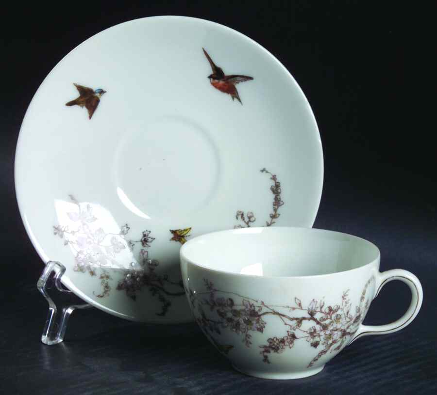 CHF1088 Flat Cup & Saucer Set by Charles Field Haviland-1
