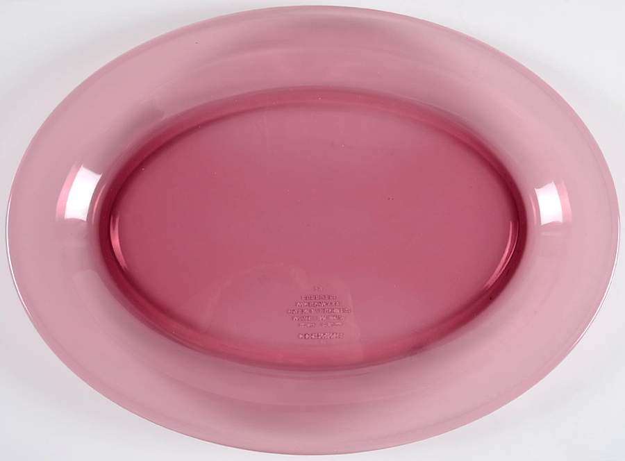 Visions Cranberry 16" Oval Serving Platter by Corning Corelle-1