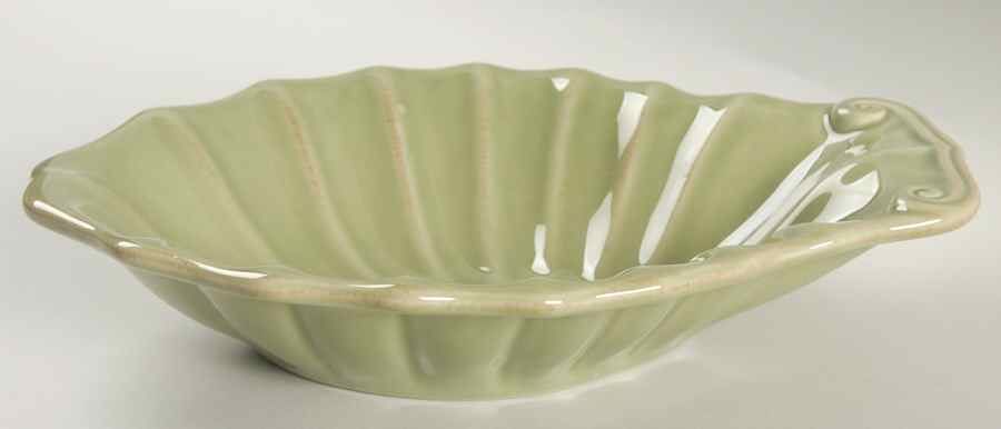 Vintage Port Green 9" Shell Shaped Dish by Casafina-1