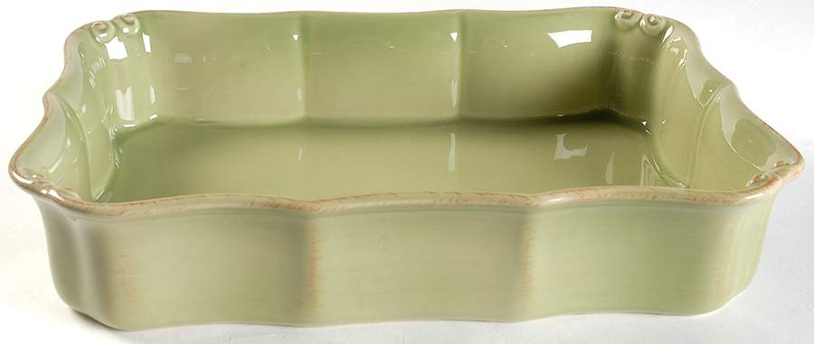 Vintage Port Green 13"  Rectangular Baker by Casafina-1