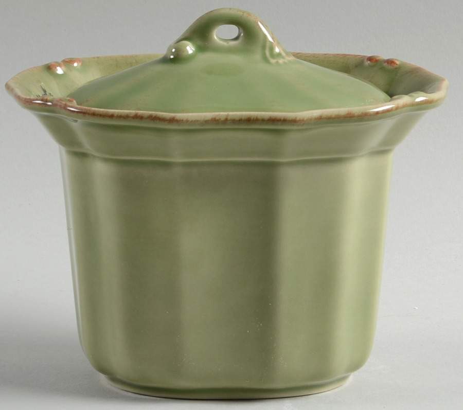 Vintage Port Green Sugar Bowl & Lid by Casafina-1