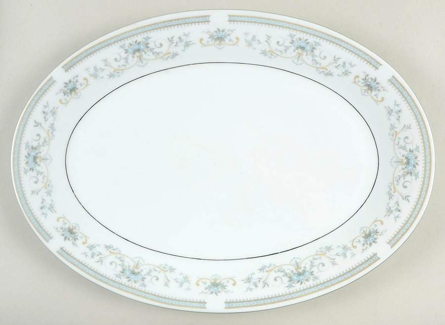 Star Light 13" Oval Serving Platter by China Pearl-1