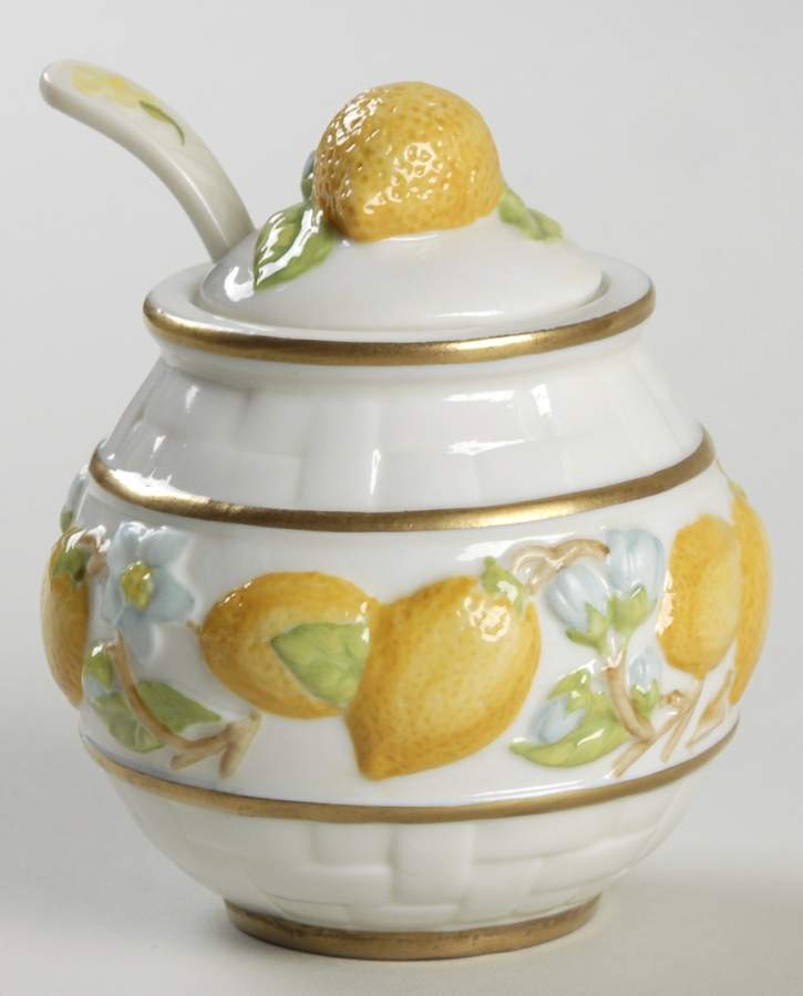 Le Cordon Bleu Jam/Jelly & Lid W/Spoon by Franklin Mint-1