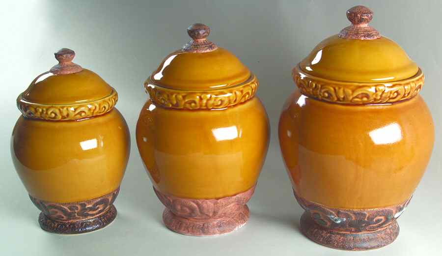 Florentine Gold (3 Piece) Canister Set (Box Set) by Certified International-1