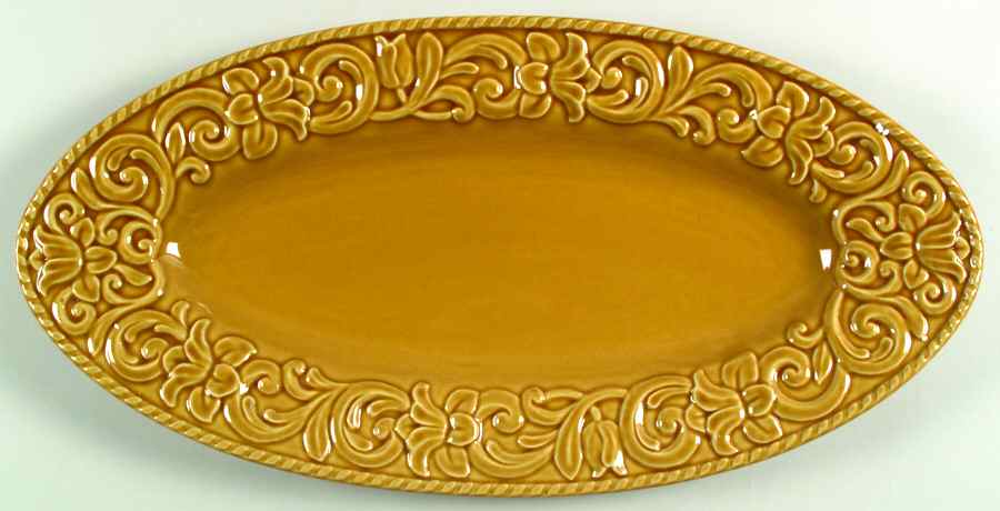 Florentine Gold 20" Fish Platter by Certified International-1