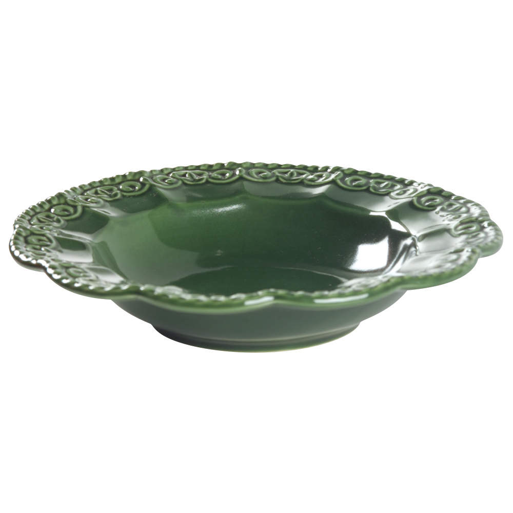 Florentine Green Large Rim Soup Bowl by Certified International-1