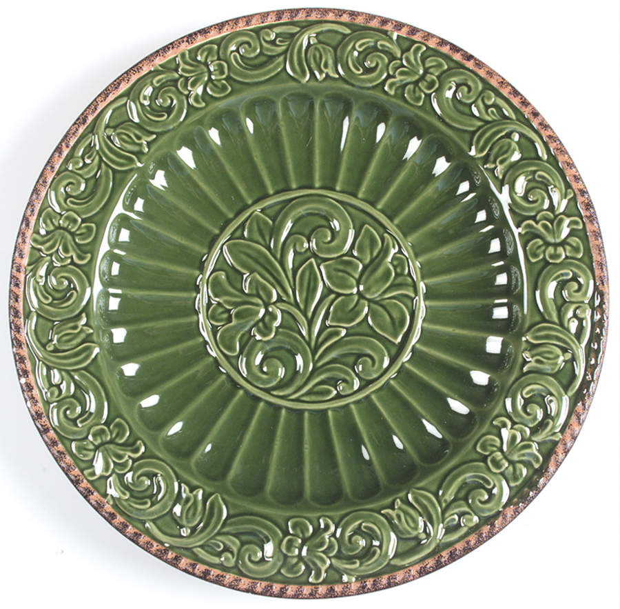 Florentine Green Service Plate (Charger) by Certified International-1