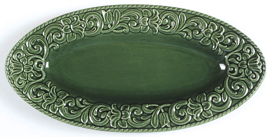 Florentine Green 20" Fish Platter by Certified International-1