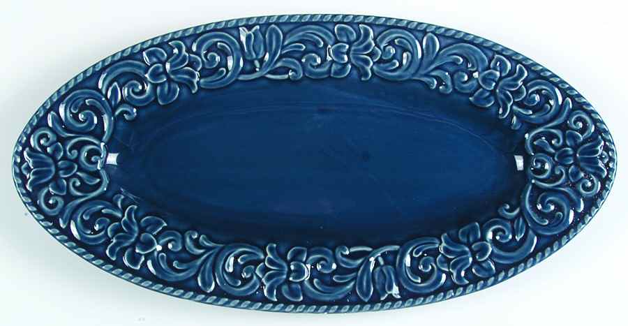 Florentine Blue 20" Fish Platter by Certified International-1