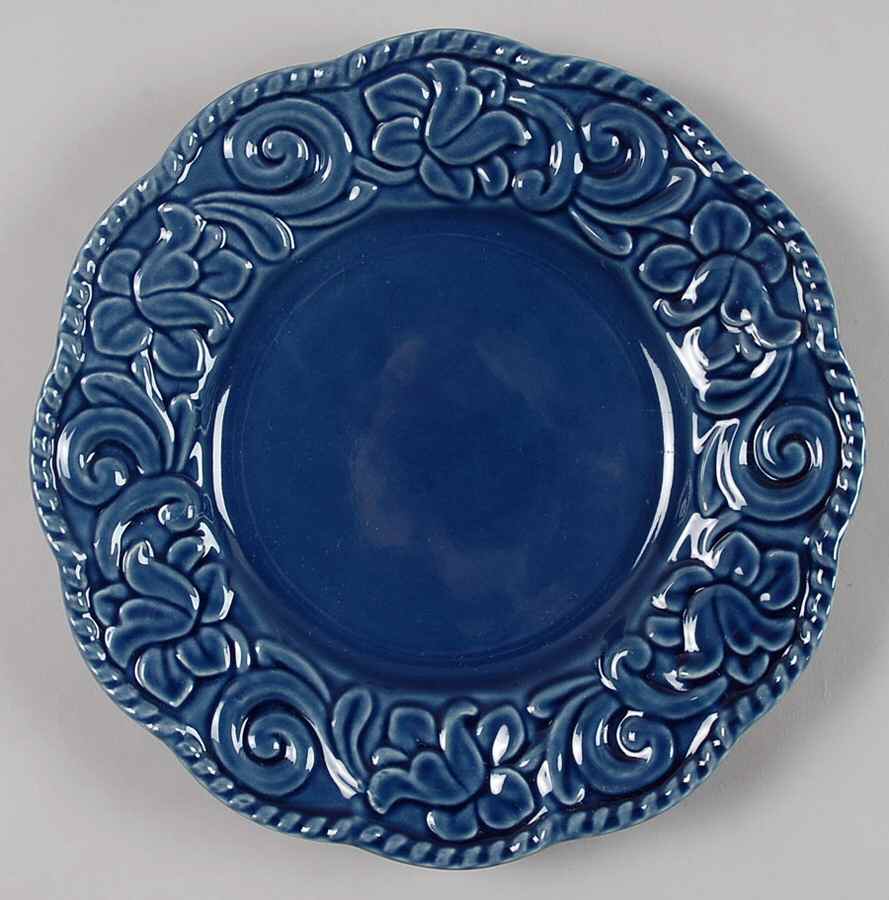 Florentine Blue Salad/Dessert Plate by Certified International-1