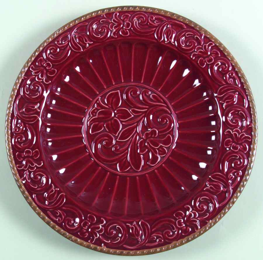 Florentine Burgundy Service Plate (Charger) by Certified International-1