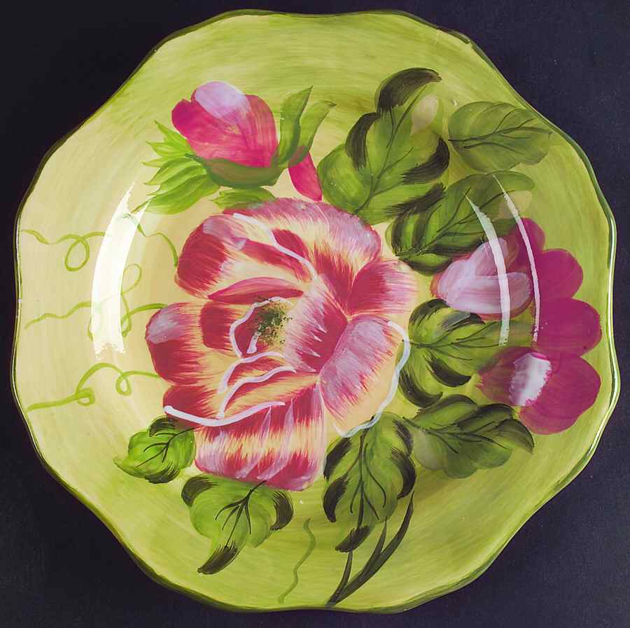 Cottage Rose Salad/Dessert Plate by Certified International-1