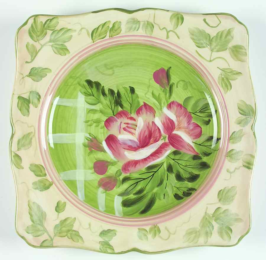 Cottage Rose 13" Square Serving Platter by Certified International-1