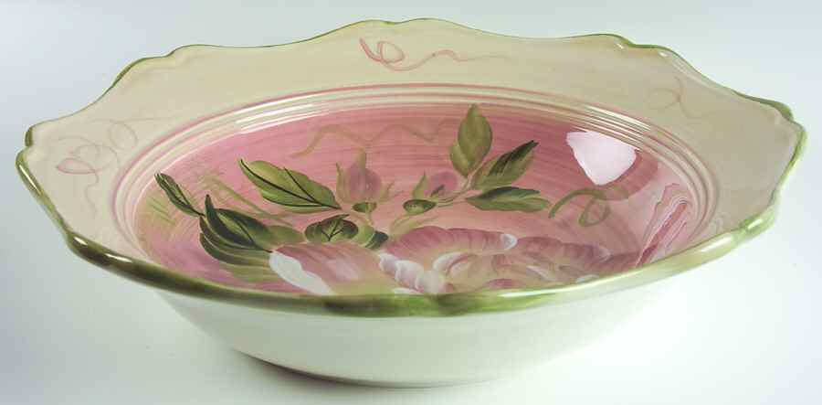 Cottage Rose 14" Pasta Serving Bowl by Certified International-1