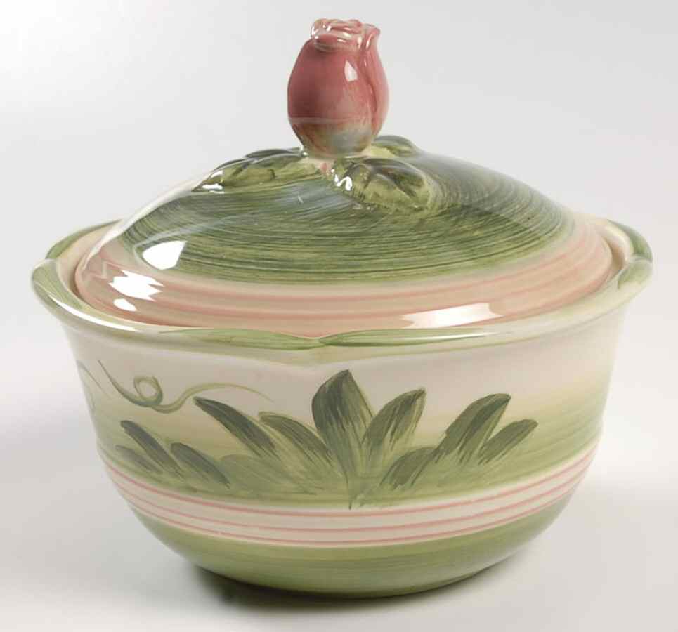Cottage Rose Sugar Bowl & Lid by Certified International-1