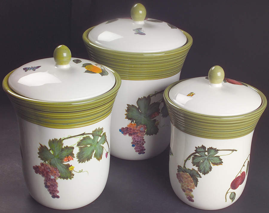 Vintage Orchard (3 Piece) Canister Set (Box Set) by Certified International-1