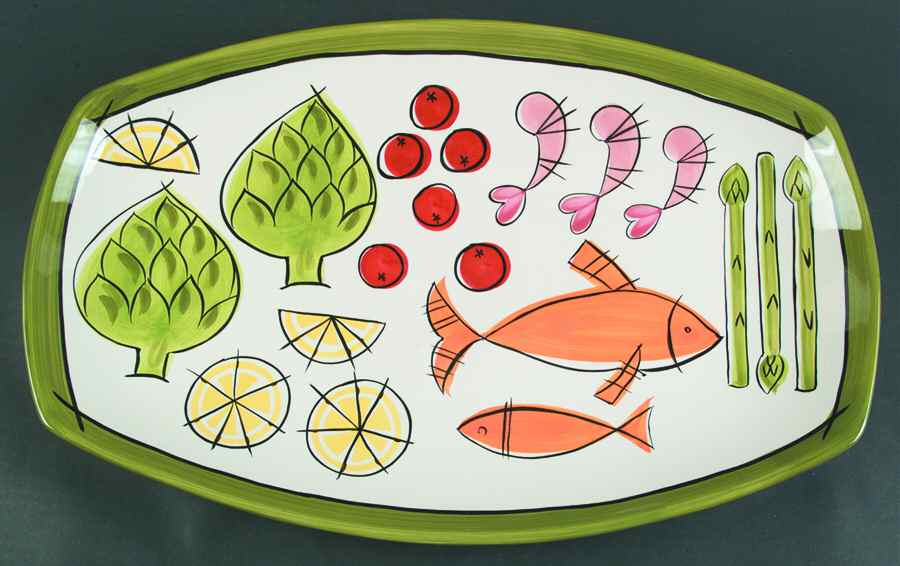 Appetizer 20" Rectangular Serving Platter by Certified International-1