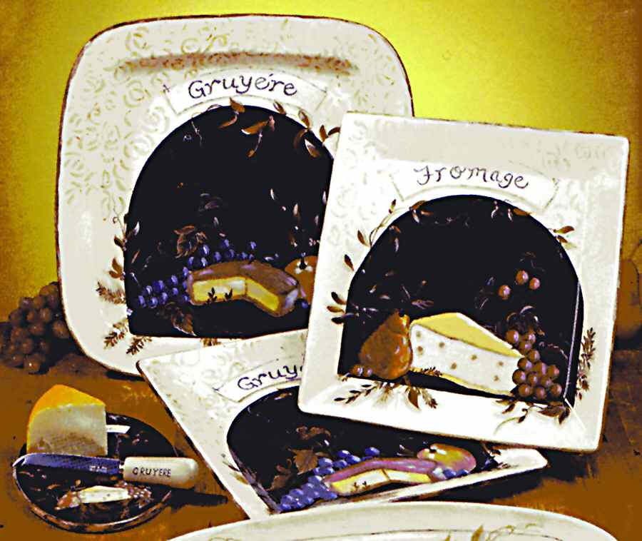 Bon Appetit Cheese 16" Square Serving Platter by Certified International-1