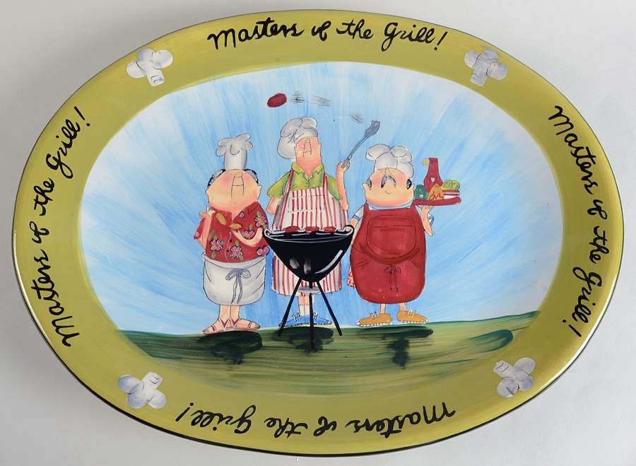 Masters of the Grill 18" Oval Serving Platter by Certified International-1