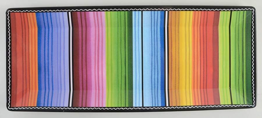 Serape 19" Rectangular Handled Serving Melamine Tray by Certified International-1