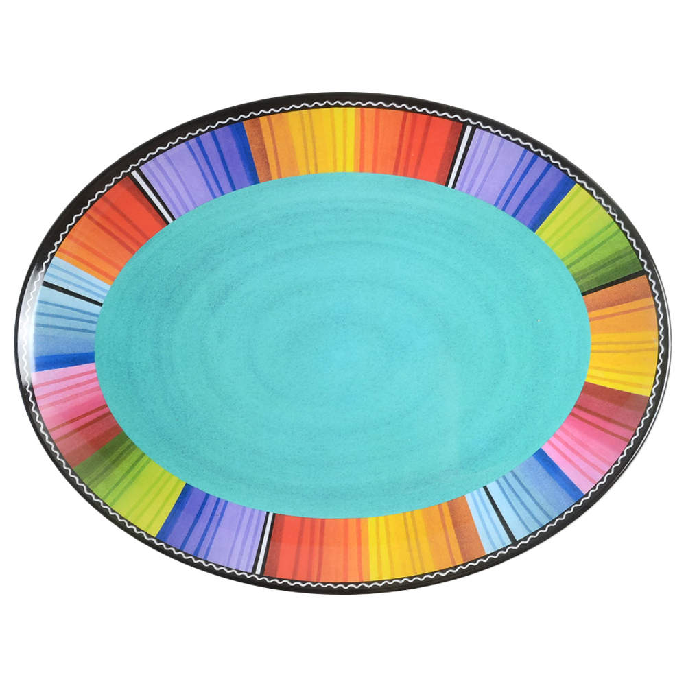 Serape 18" Melamine Oval Platter by Certified International-1