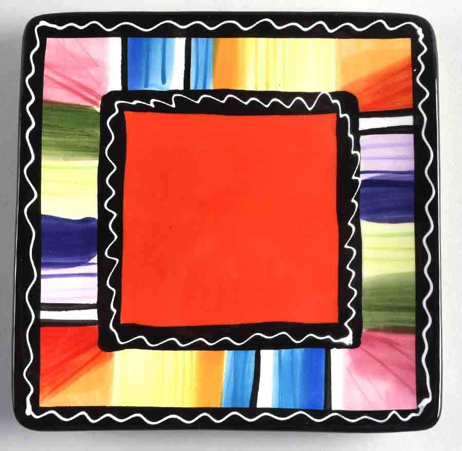 Serape Square Canape Plate by Certified International-1