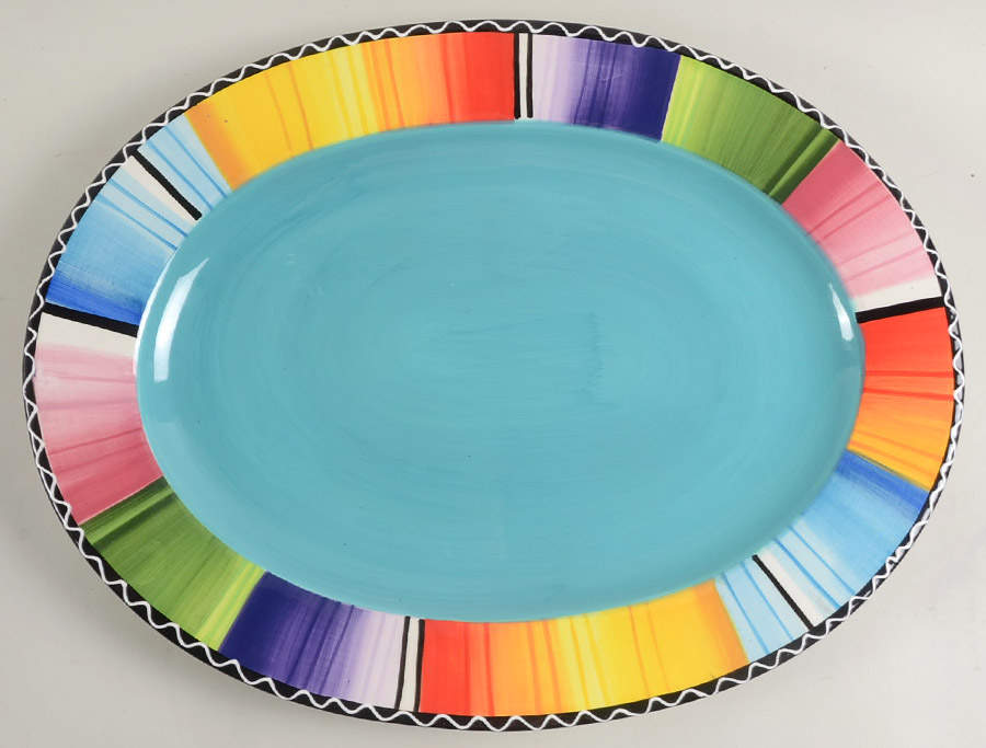 Serape 18" Oval Serving Platter by Certified International-1