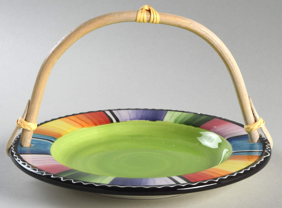 Serape 5 3/8"-5 5/8" Bamboo Handled Serving Plate  HC by Certified International-1