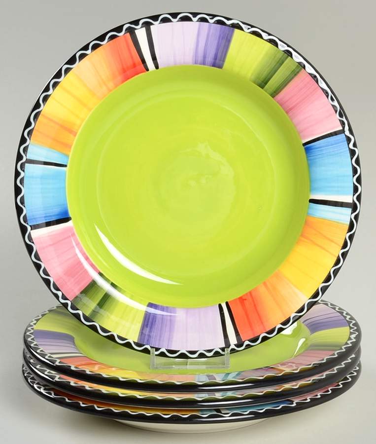 Serape Salad/Dessert Plate - Set of 4 by Certified International-1