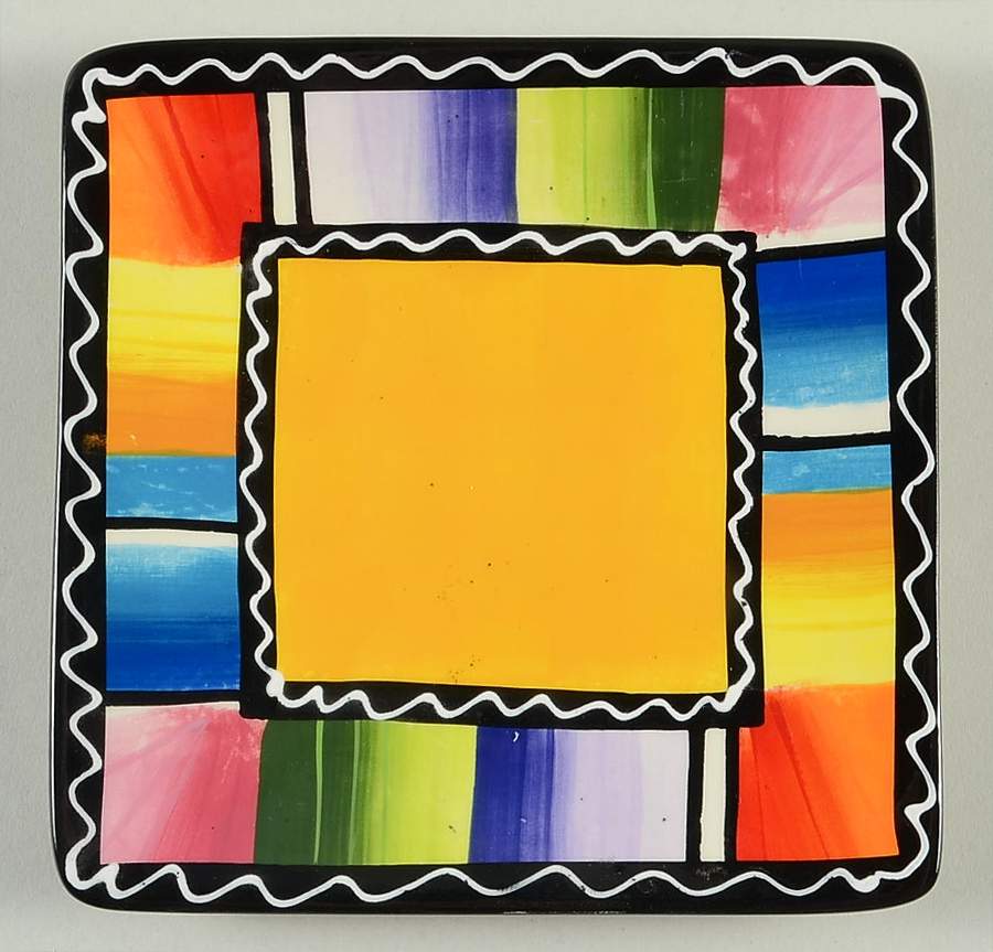 Serape Square Canape Plate by Certified International-1