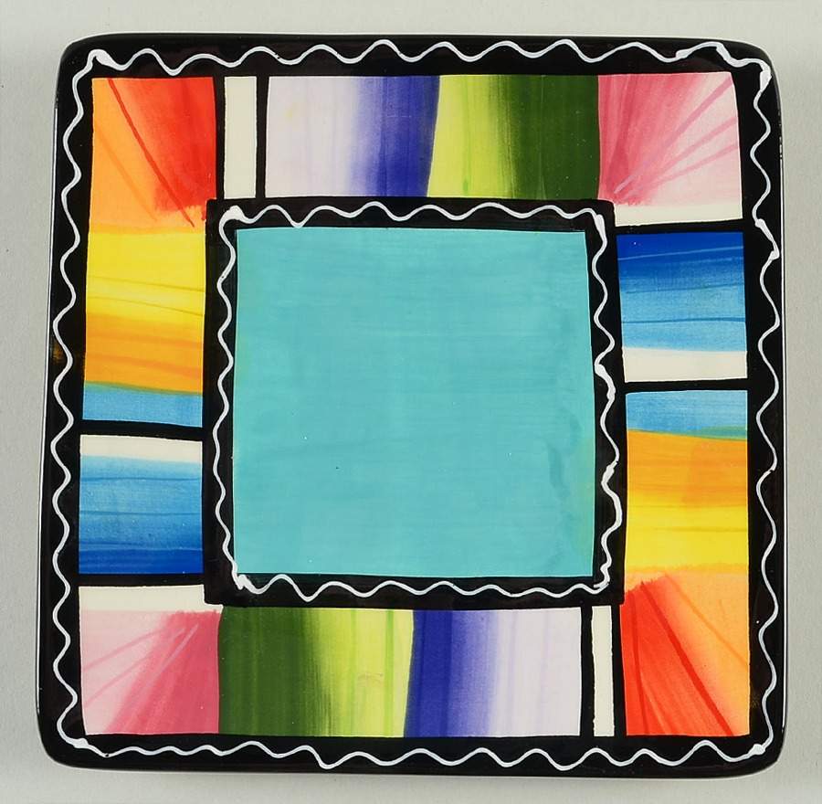 Serape Square Canape Plate by Certified International-1
