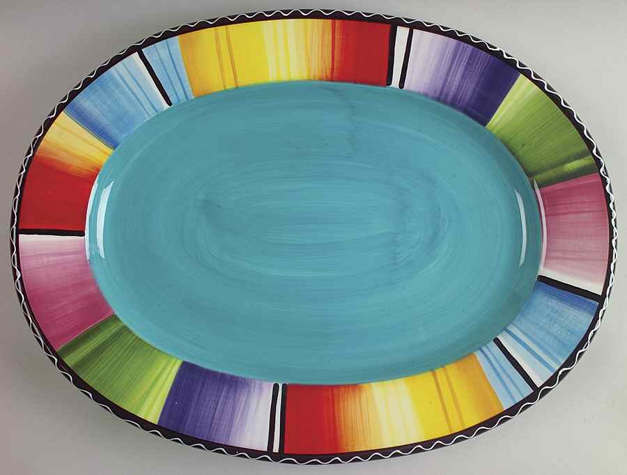 Serape 16" Oval Serving Platter by Certified International-1