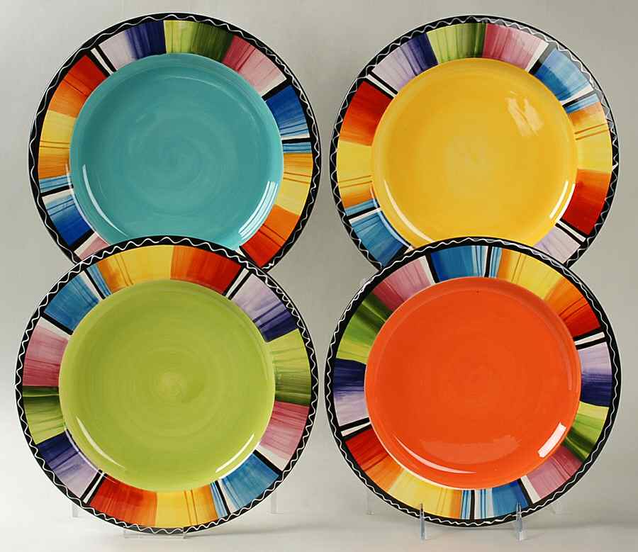 Serape Dinner Plate - Set of 4 Motifs by Certified International-1