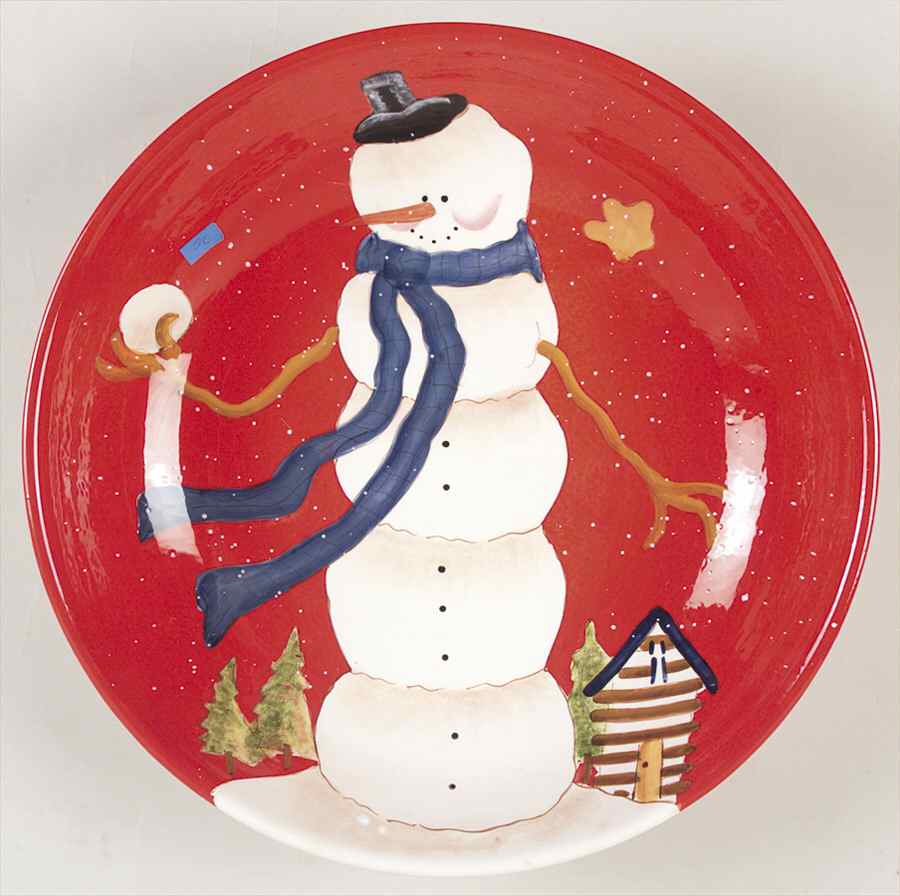 Hilltop Snowman 13" Pasta Serving Bowl by Certified International-1