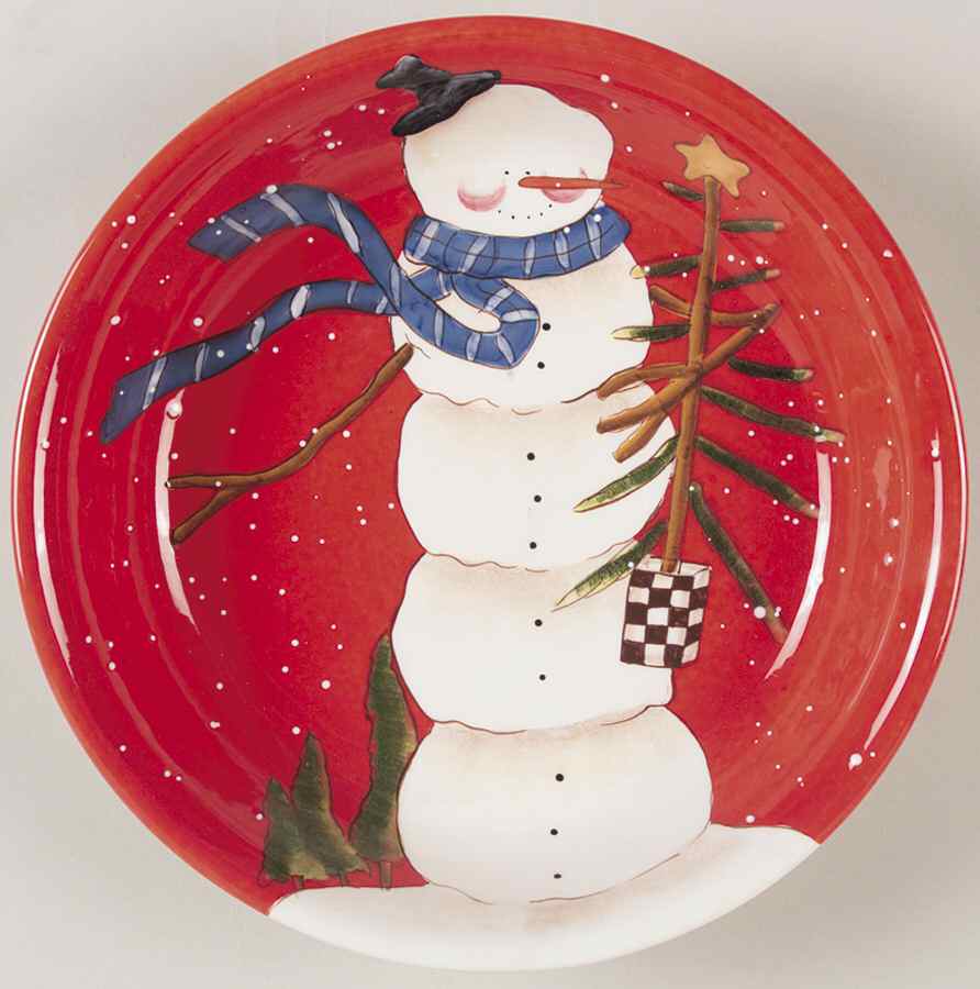 Hilltop Snowman 9" Individual Pasta Bowl by Certified International-1