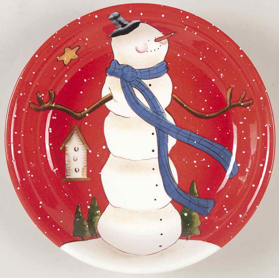 Hilltop Snowman 9" Individual Pasta Bowl by Certified International-1