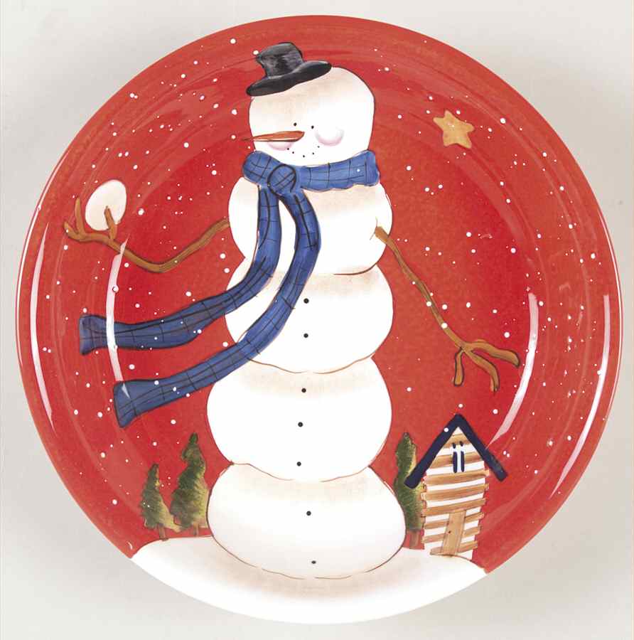 Hilltop Snowman 9" Individual Pasta Bowl by Certified International-1