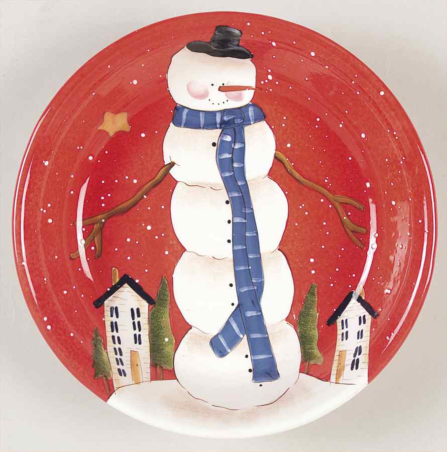 Hilltop Snowman 9" Individual Pasta Bowl by Certified International-1